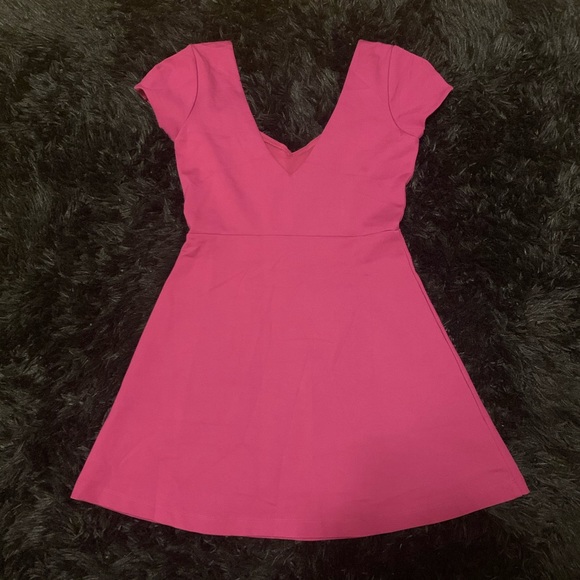 🆕 Urban Outfitters Magenta Skater Dress - Picture 5 of 8